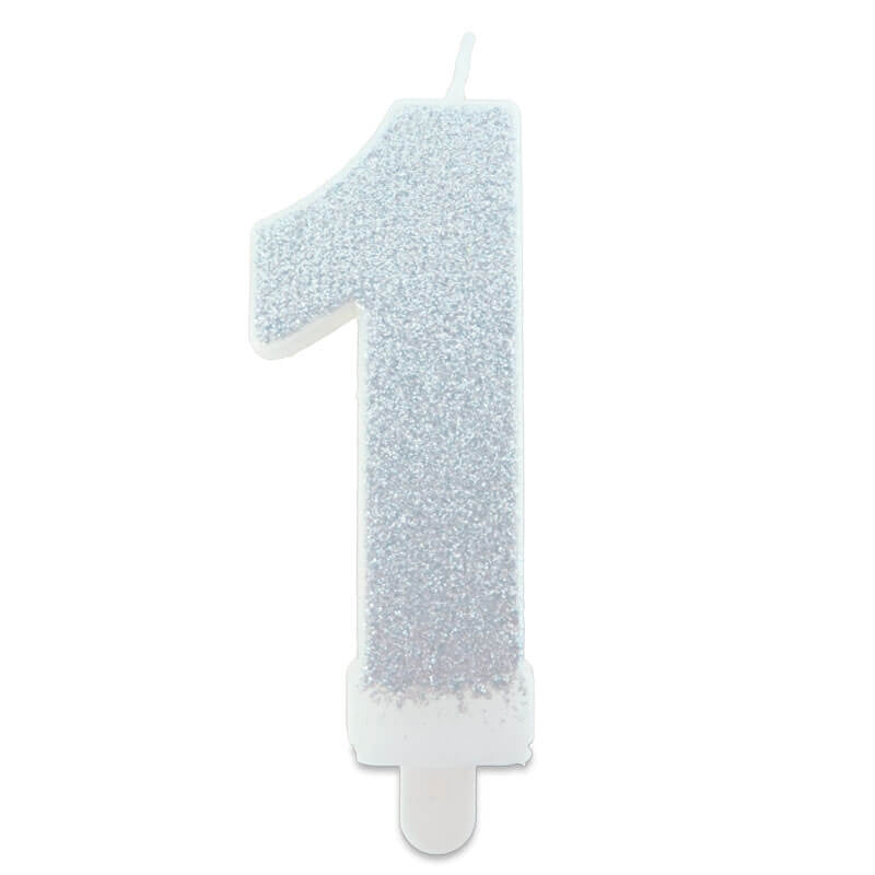 Silver sifferljus nummer 1