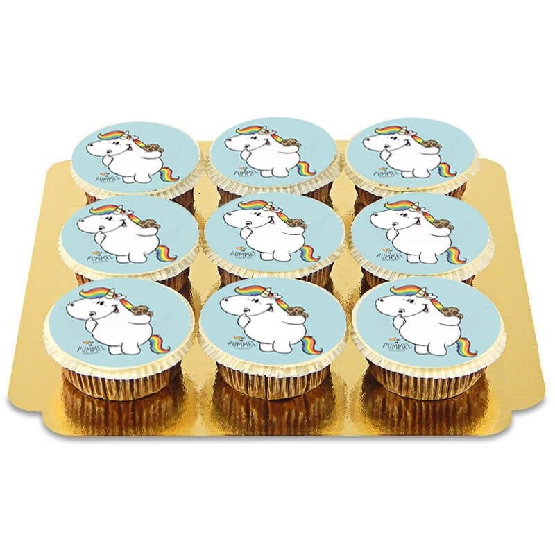 BlÄa Chubby Unicorn Cupcakes - 9st