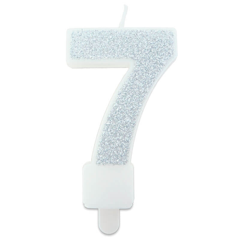 Silver sifferljus nummer 7