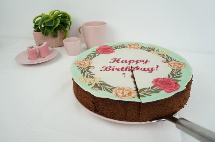 Tårtlock med foto, runt