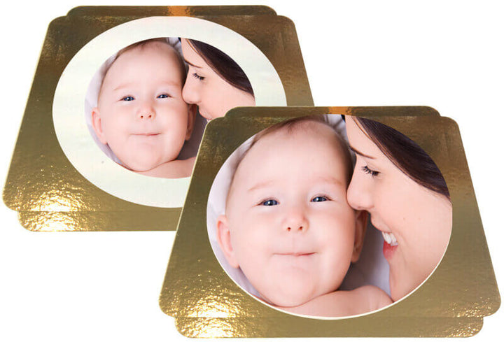 Tårtlock med foto, runt