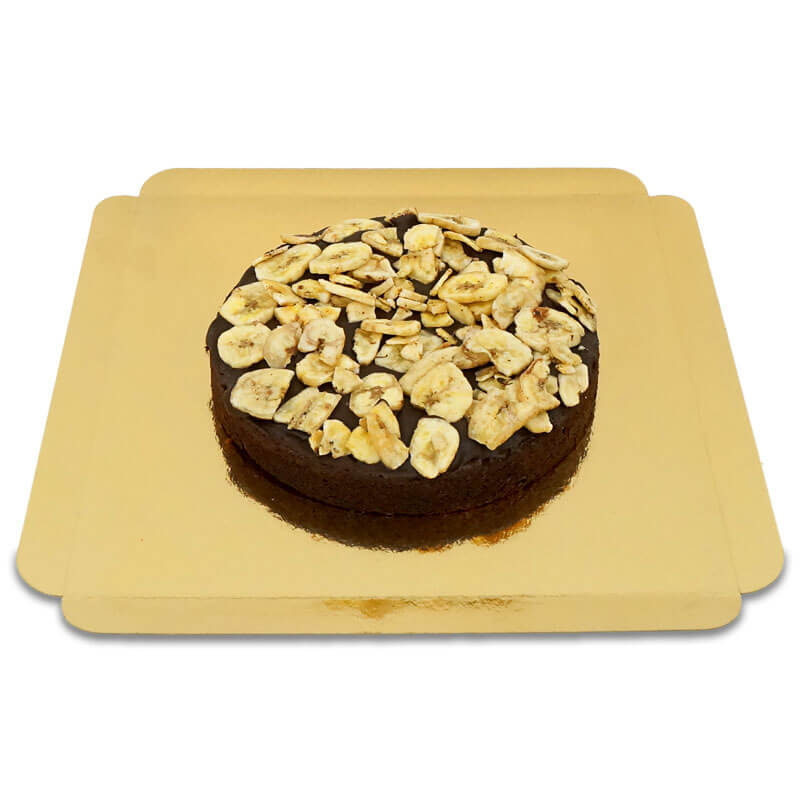 Brownie-tÄrta med bananchips