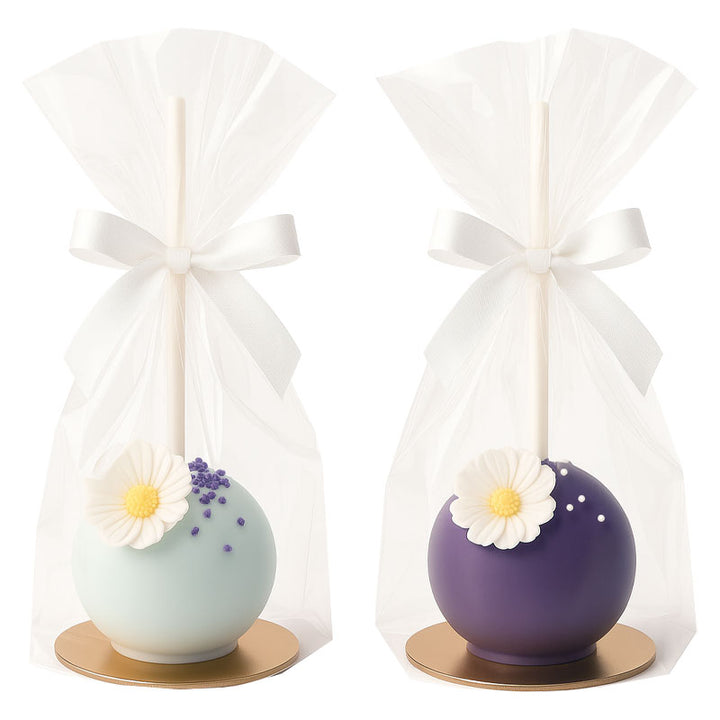Blomsterförtrollning Cake-Pops Vit & Lila (10 stycken)