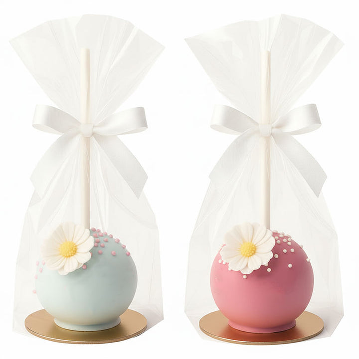 Blomsterförtrollning Cake-Pops Vit & Rosa (10 stycken)