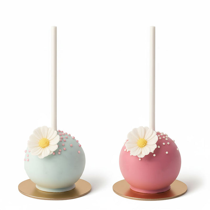 Blomsterförtrollning Cake-Pops Vit & Rosa (10 stycken)