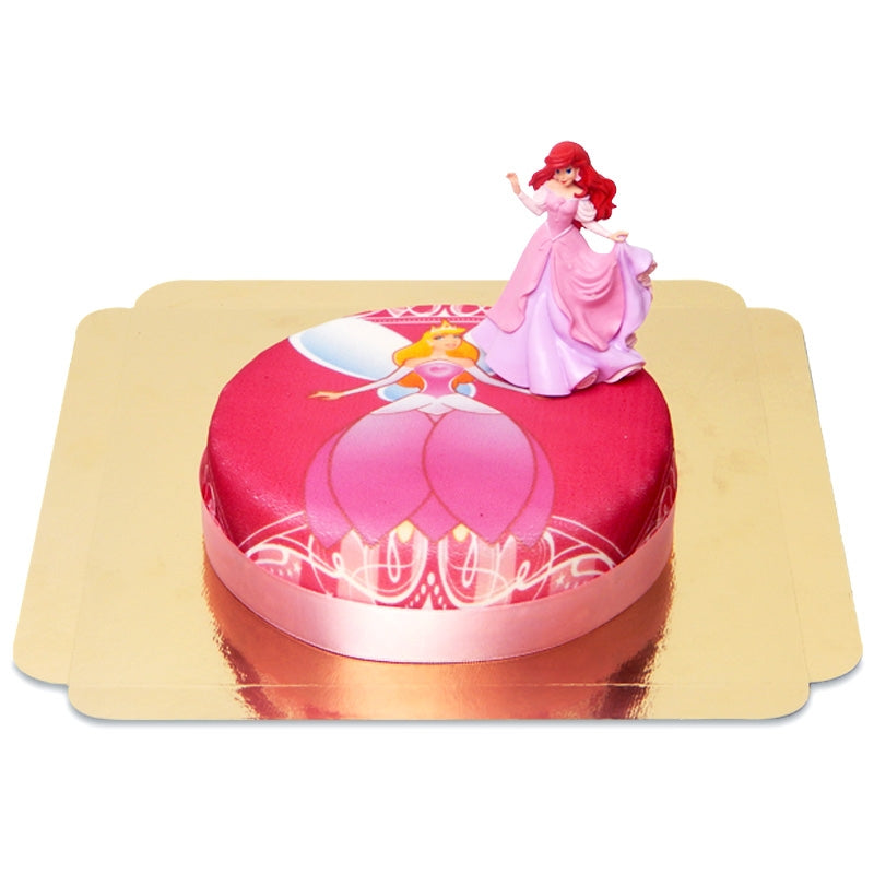 Disney®prinsessan Ariel® på rosa tårta