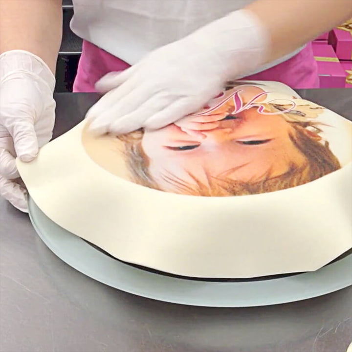 Tårtlock med foto, runt