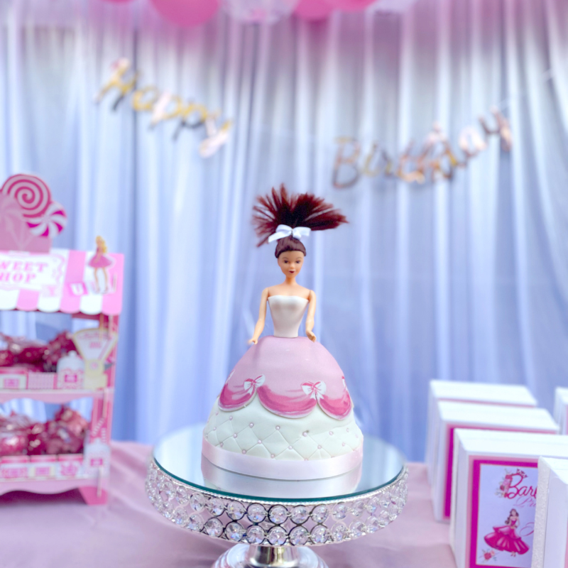 Deluxe docktårta prinsessa, rosa