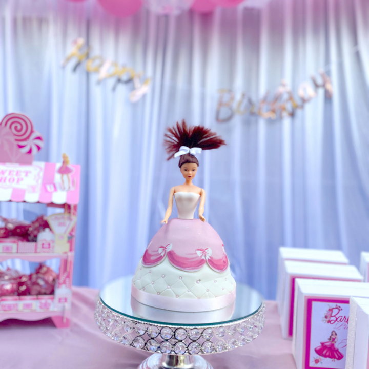 Deluxe docktårta prinsessa, rosa