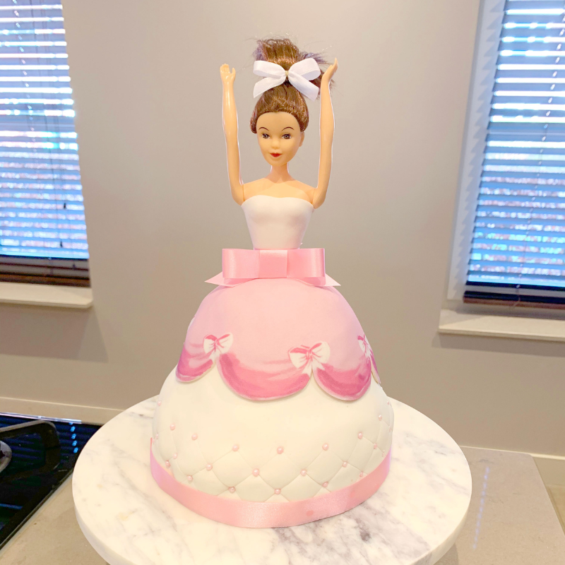 Deluxe docktårta prinsessa, rosa