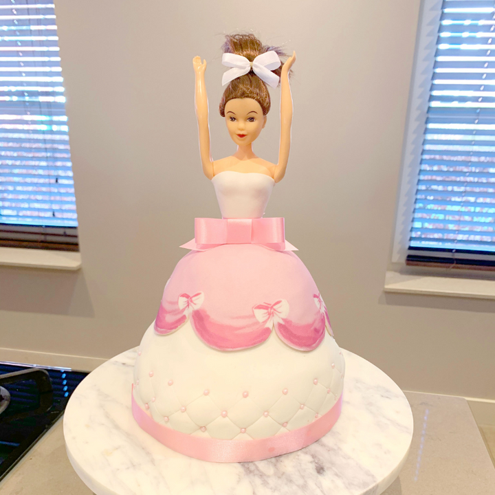Deluxe docktårta prinsessa, rosa