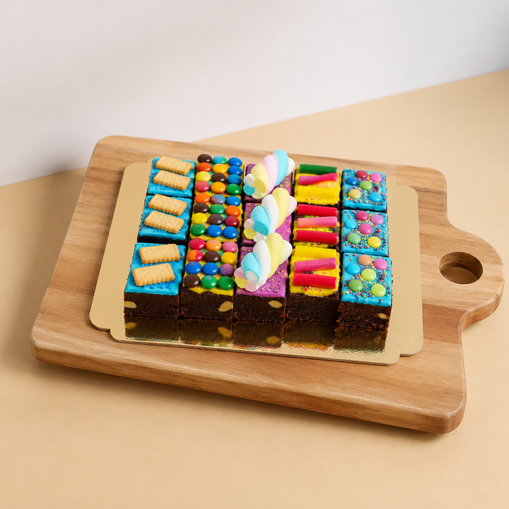 Brownies med färgglad dekorations-mix (15 st)