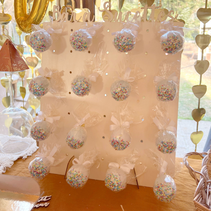 Röda Gender Reveal Cake-Pops "It's a Girl" (12 st)