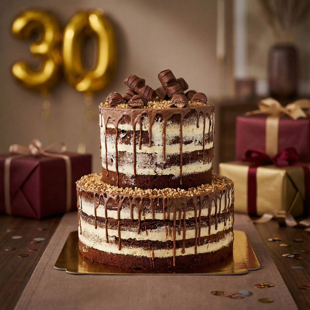 torte mit kinder bueno riegeln 2-stoeckig