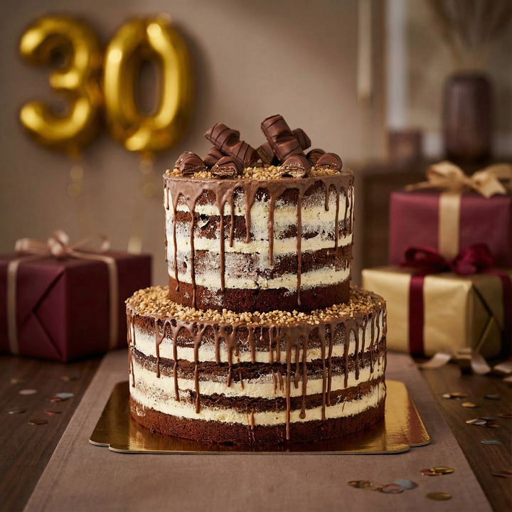 torte mit kinder bueno riegeln 2-stoeckig