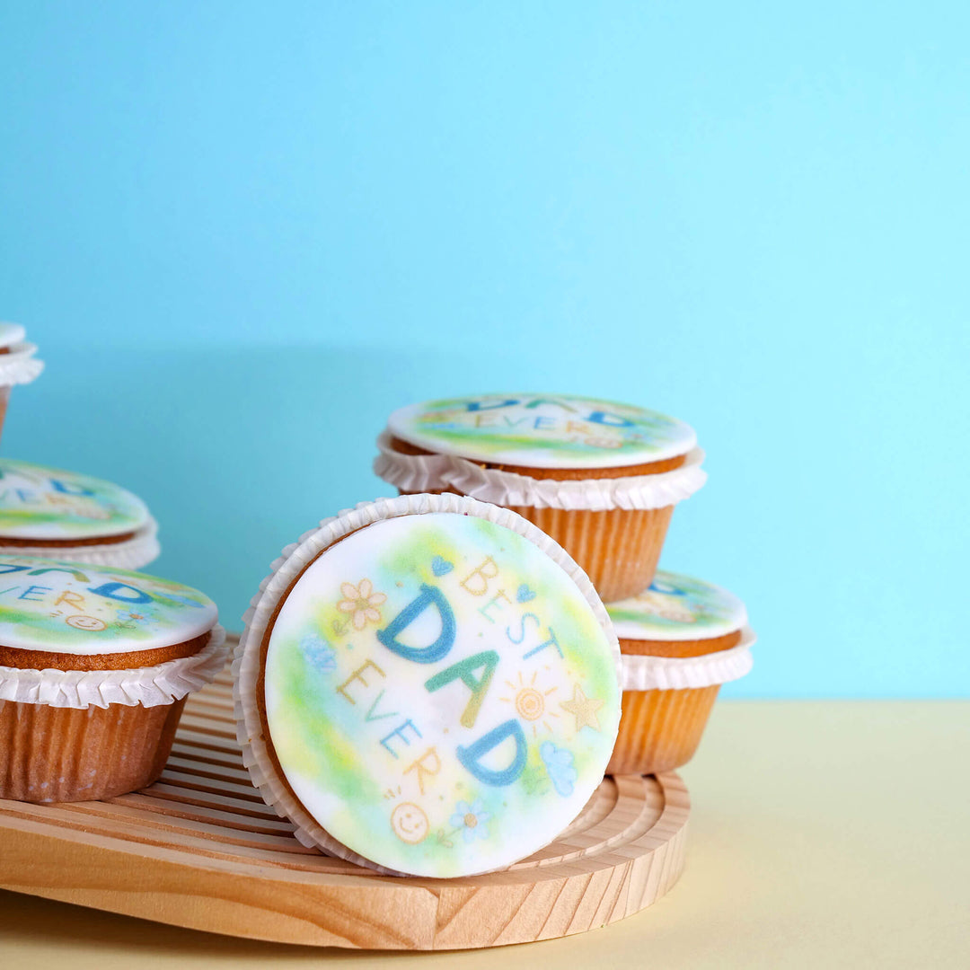 "Best Dad ever"-cupcakes (9 stycken)