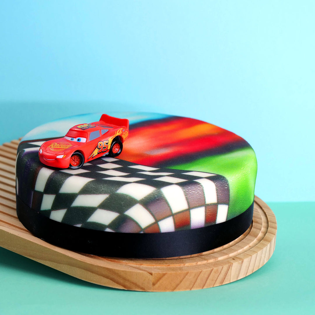 Cars® – Blixten McQueen på mållinjetårta