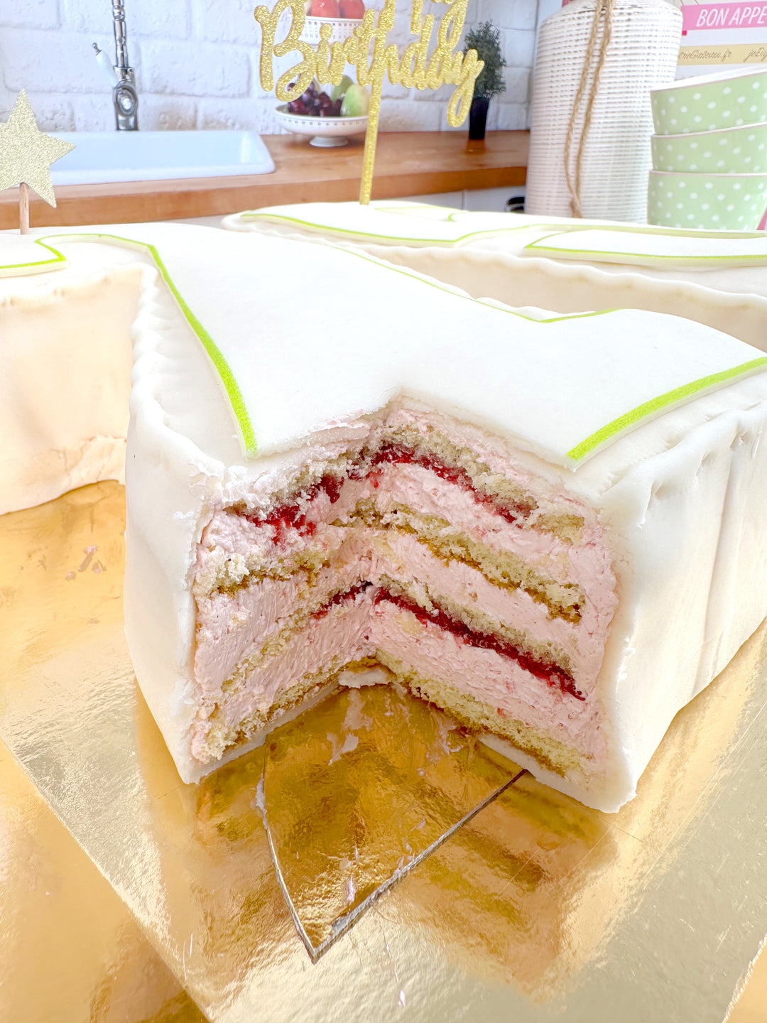 Dubbel siffertårta, valfri färg