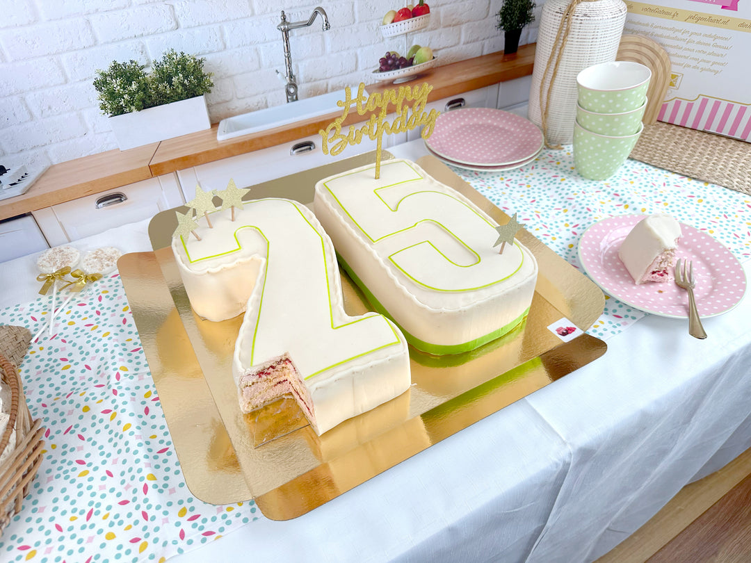 Dubbel siffertårta, valfri färg