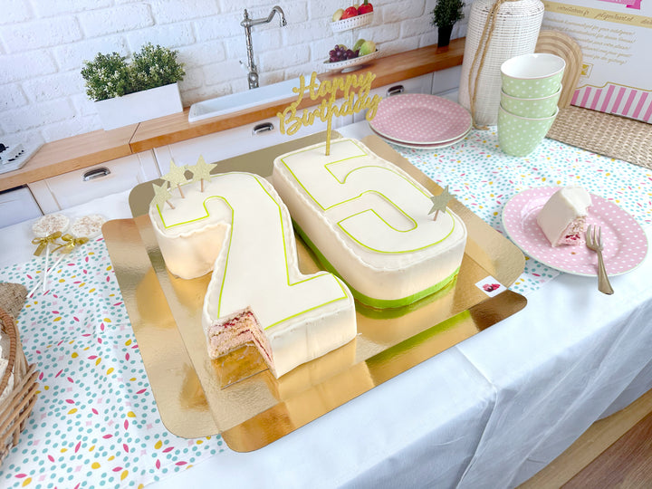 Dubbel siffertårta, valfri färg