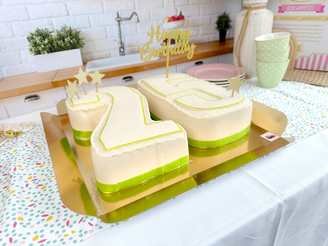 Dubbel siffertårta, valfri färg