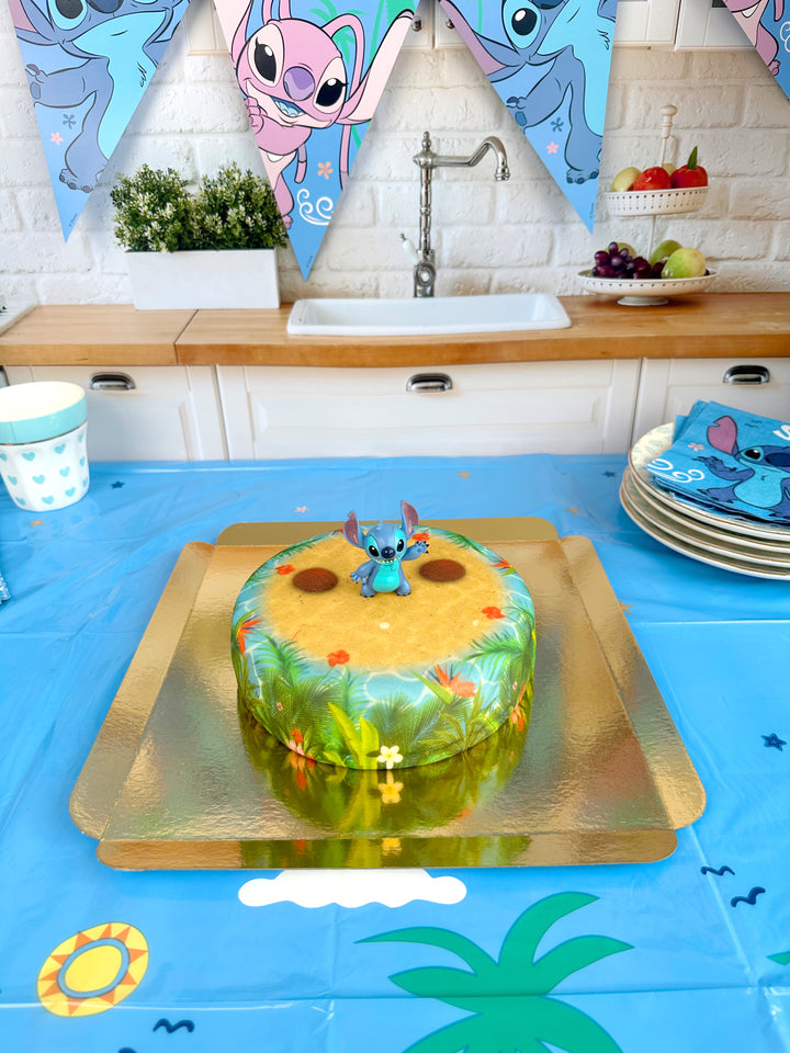 Stitch® på tropisk strandtårta