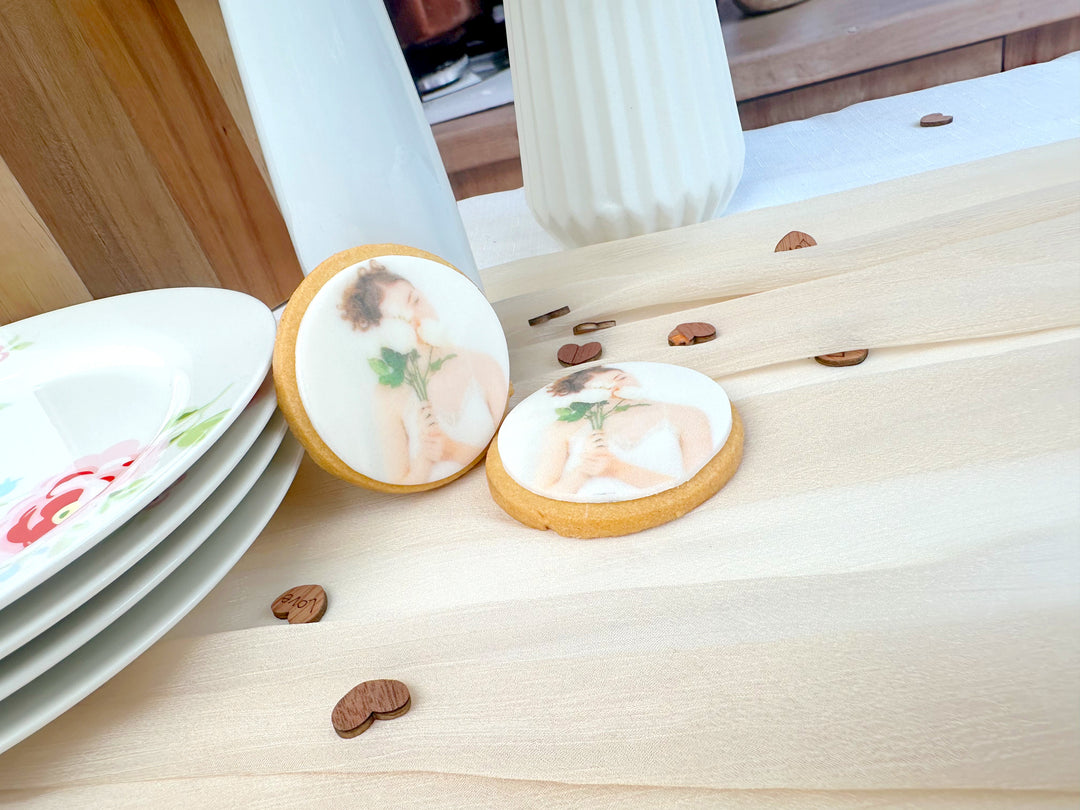 Runda kakor med foto (12 st)