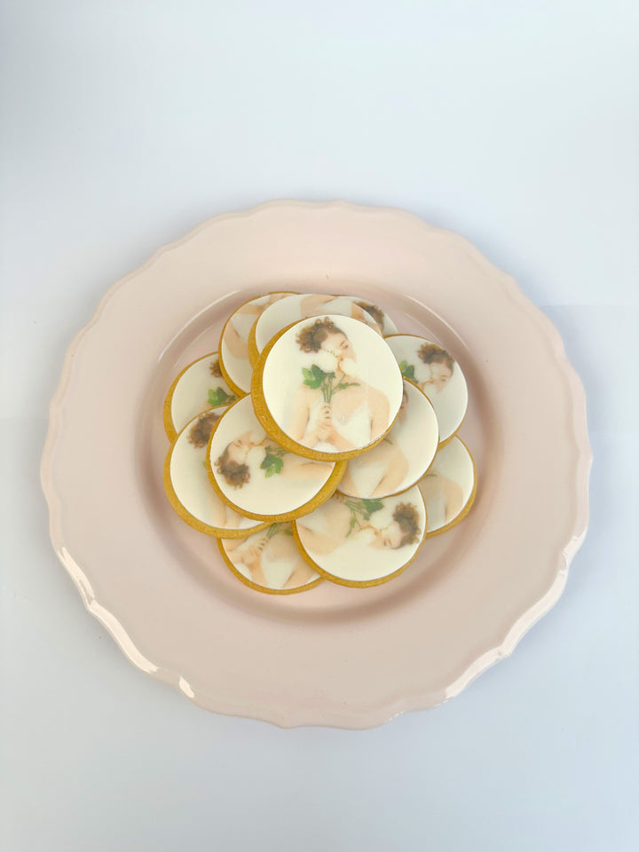 Runda kakor med foto (12 st)