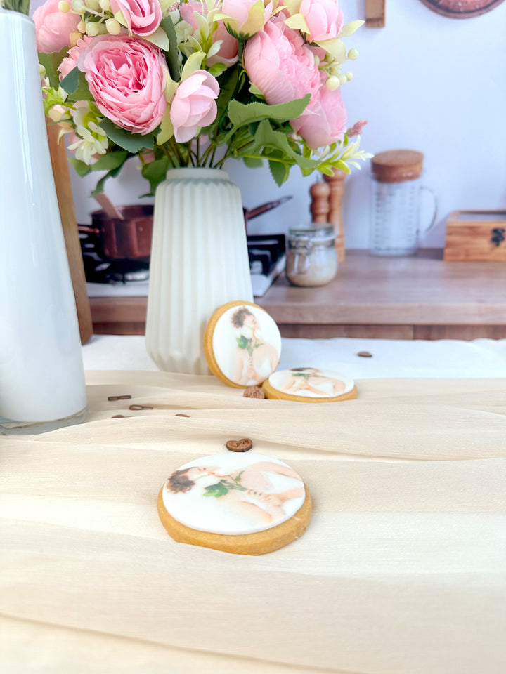 Runda kakor med foto (12 st)