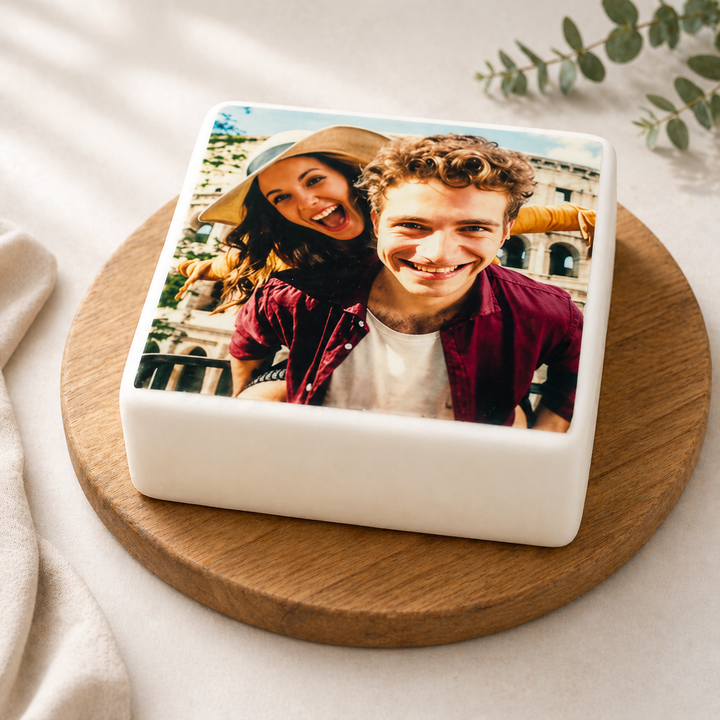 Quadratische Fototorte