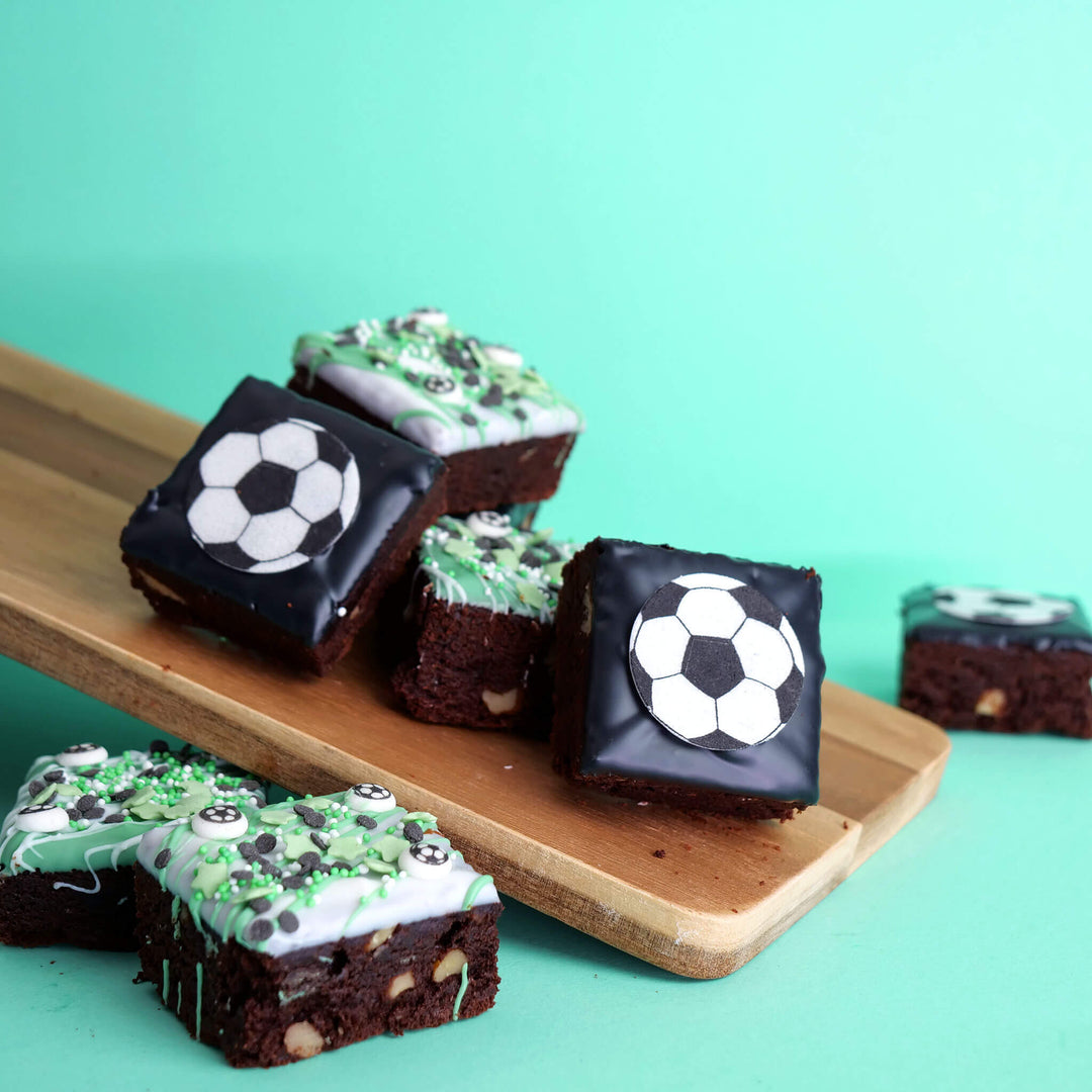Fotbollsbrownies (9 stycken)