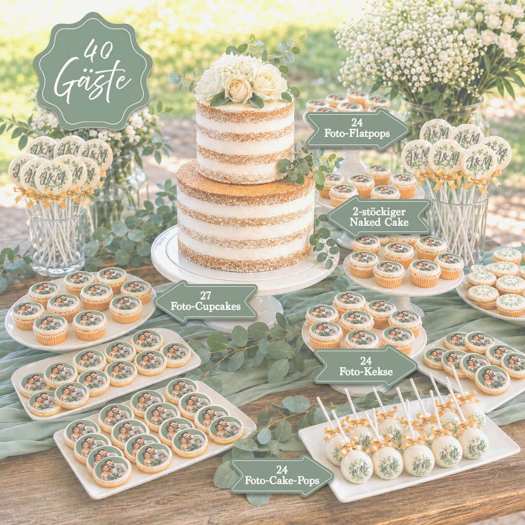 Bröllopstårta & Sweet Table – komplett bekymmersfritt paket
