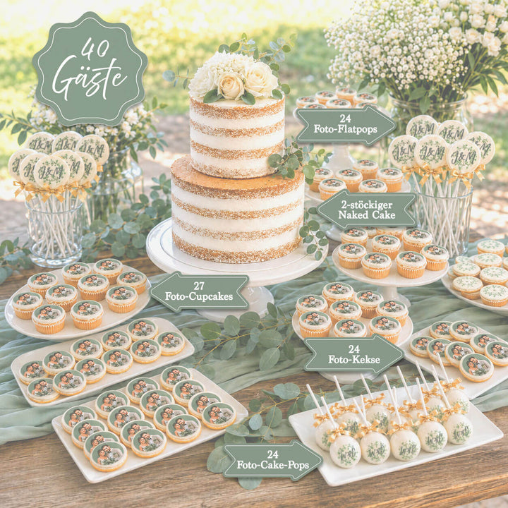 Bröllopstårta & Sweet Table – komplett bekymmersfritt paket
