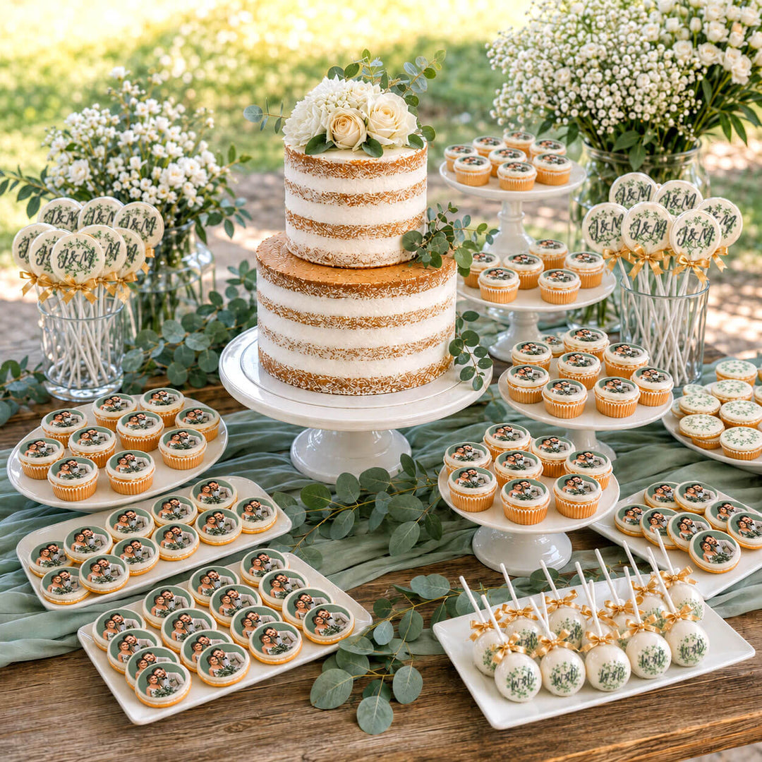 Bröllopstårta & Sweet Table – komplett bekymmersfritt paket