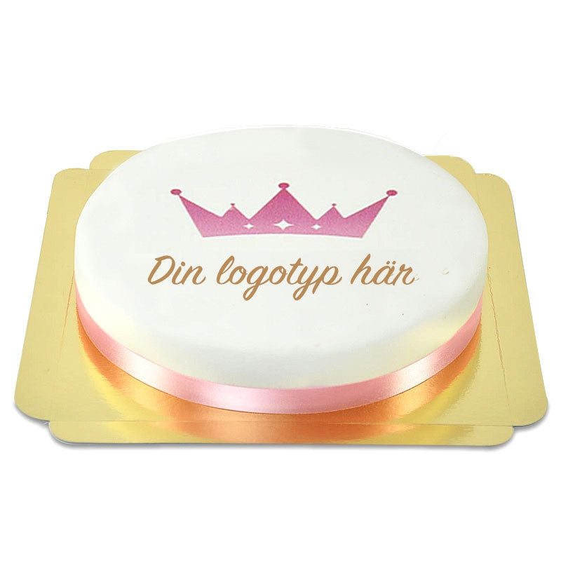 Rund logotyptårta 