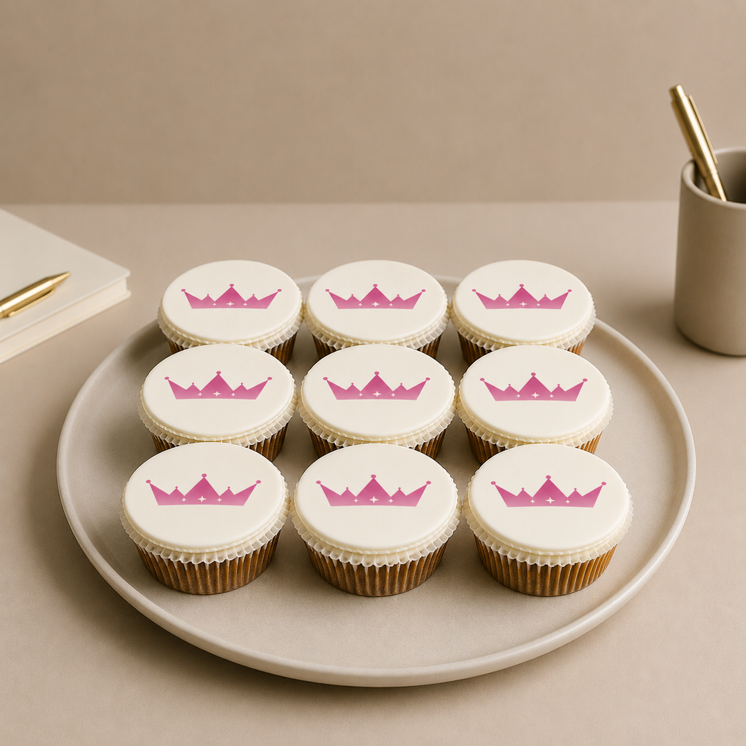 Cupcakes med logotyp (9 st)