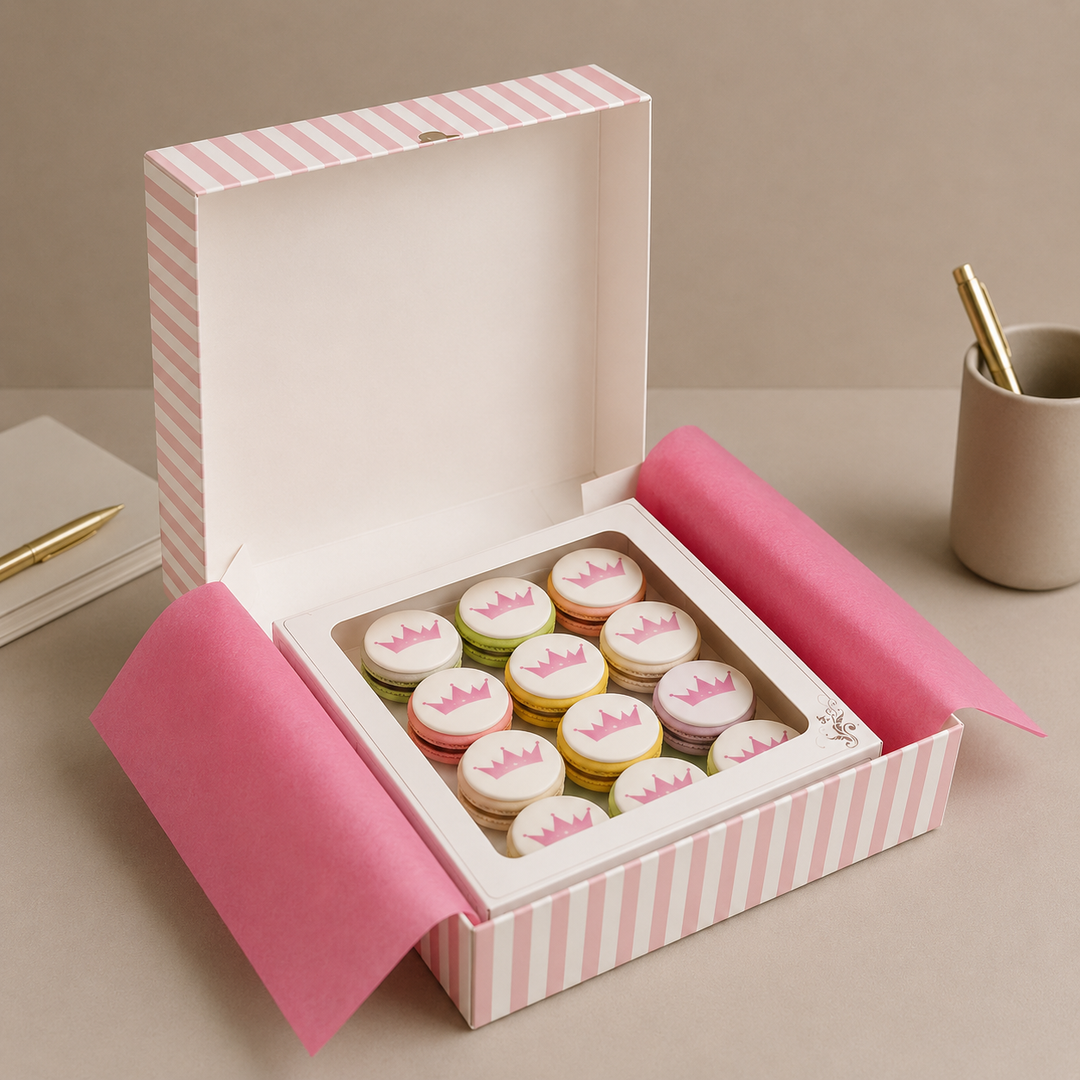 Macarons med Logotyp (16 st)