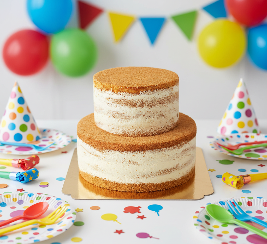 Naked Cake tvåvåningstårta