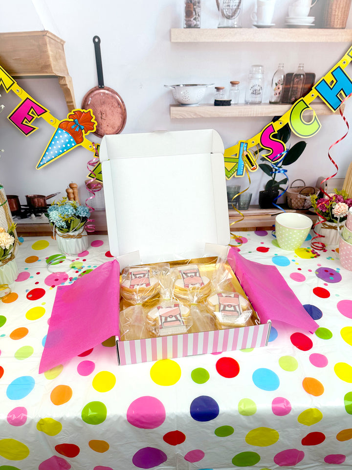 Rosa skolryggsäckskakor (12 stycken)