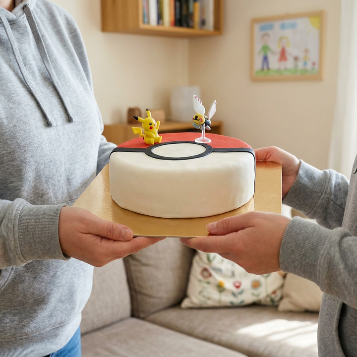 Spelbolltårta med Pokémon®-figur