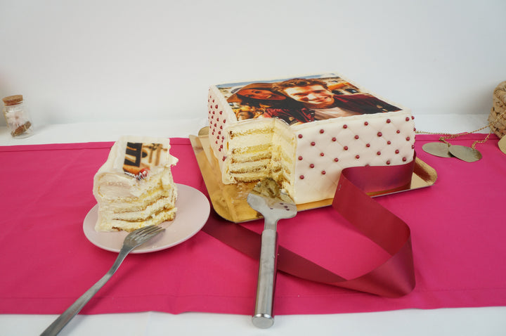 Kvadratisk fototårta deluxe