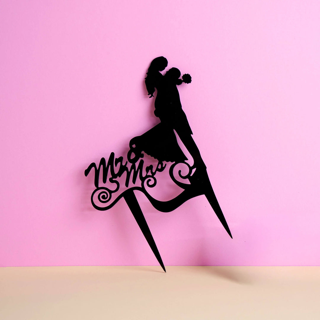 Mr. & Mrs. Cake-Topper - svart