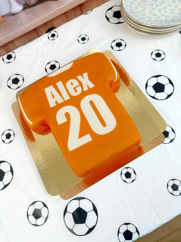 Fotbollströjetårta, enfärgad - olika färger