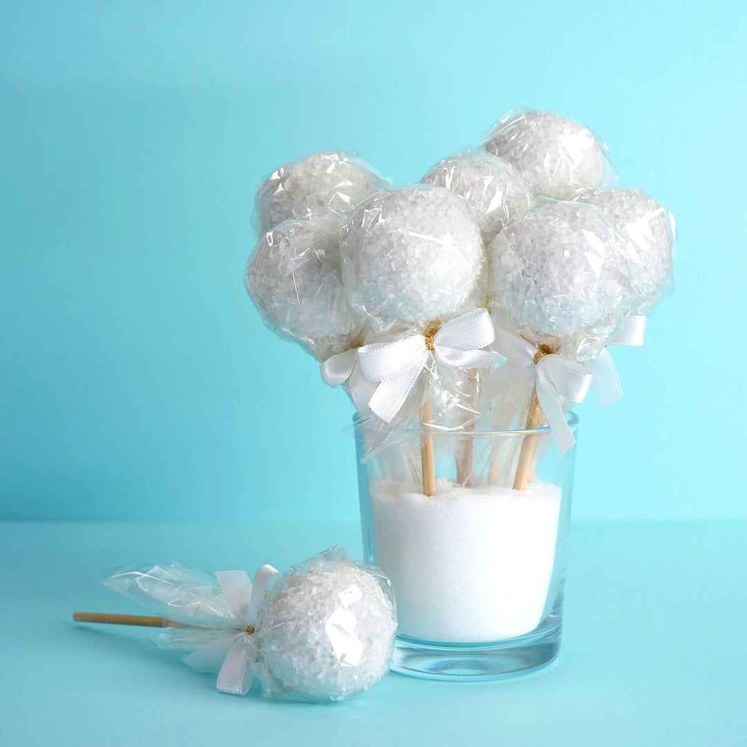 Vita kristall-cake pops (12 st)