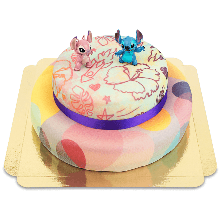 Angel & Stitch® på en tvåvåningstårta