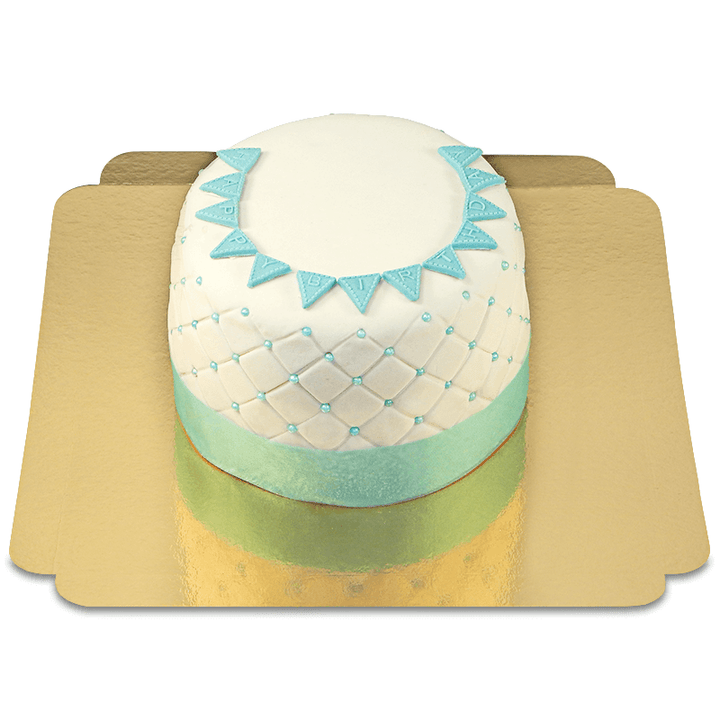 Happy Birthday Deluxetårta, blå
