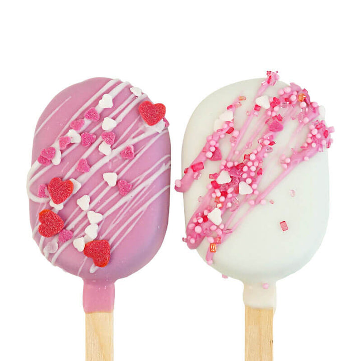 Love Cake Popsicle med hjärtströssel (10 stycken)
