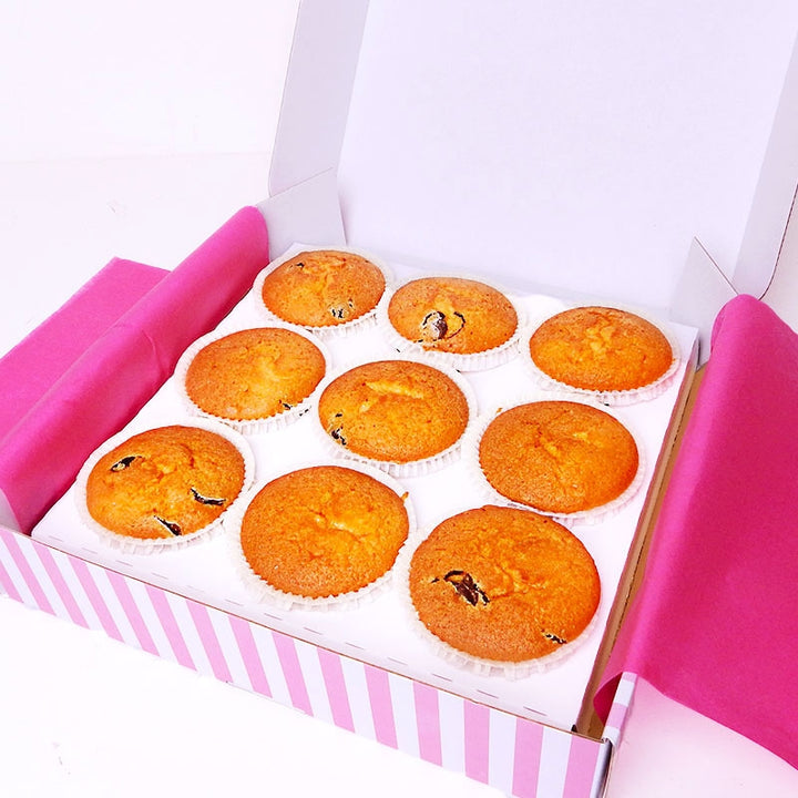 Muffins chocolate chip, 9 st