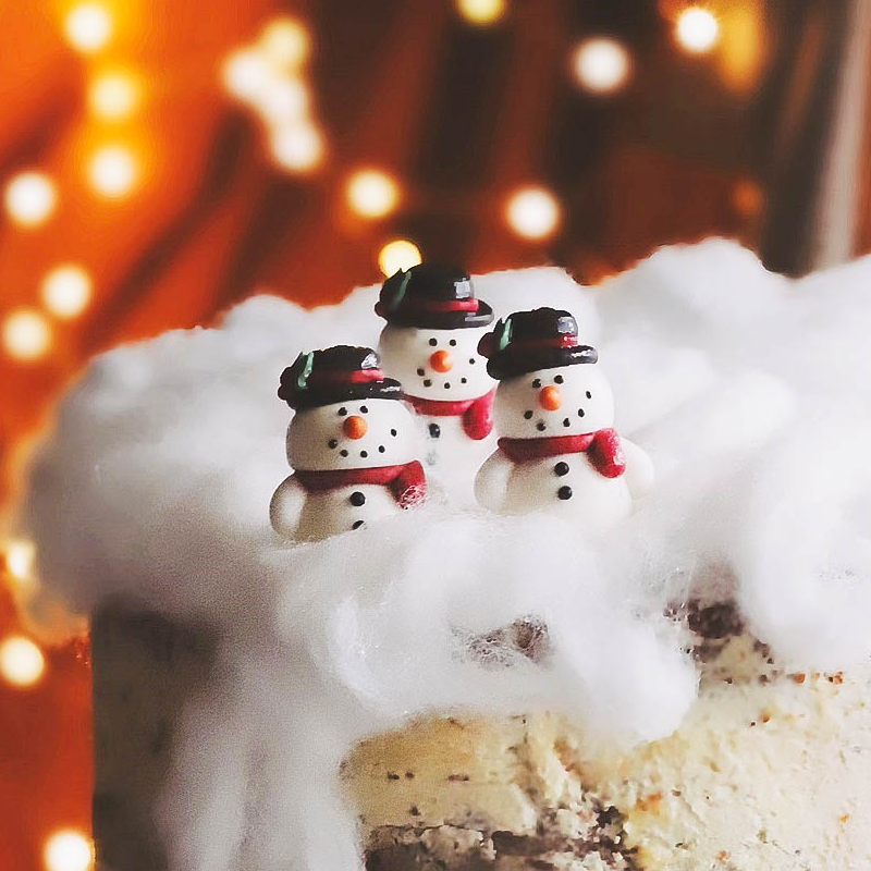 Snögubbe i sugarpaste