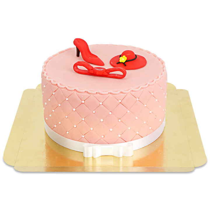 Deluxe Make-Up Cake med vitt band